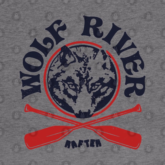 Retro Vintage Wolf River Rafting by StudioPM71